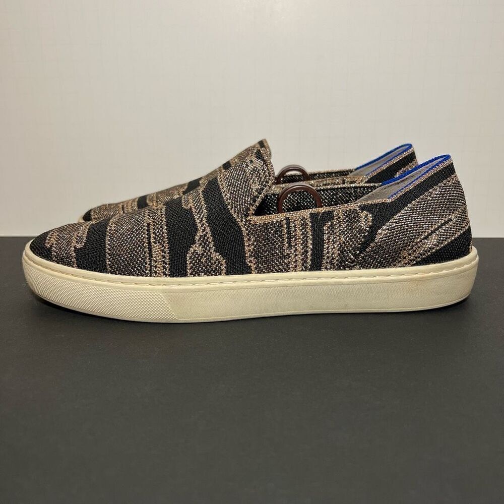 Womens ROTHYS The Original Gold Shimmer Slip On Sneakers / Size 9.5 - Picture 3 of 8